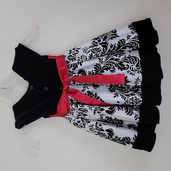 Jona Michelle Black, White & Red Formal Dress 2T - Picture 4 of 11